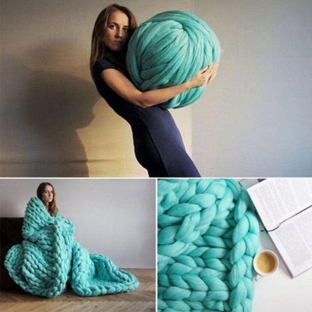 Knitting Blanket Thread Wool Coarse Wool Yarn Super Soft Knitted Woolen Yarn
