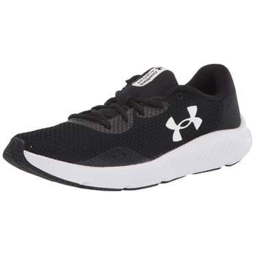 Under Armour Women's Charged Pursuit 3 Running Shoe, Black (001)/White, 10