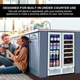 thumbnail image 4 of Koolatron Elite Series Dual Zone Built-In Wine Cooler Beverage Fridge, 4 of 9