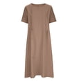 thumbnail image 4 of Cameland Robe Décontractée de Mode pour Femme Printemps Été à Manches Courtes, Col Rond, Longueur Genou, 4 of 5
