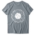 thumbnail image 2 of Babysbule Liquidation de Hauts pour Femmes T-shirt à Col Rond Imprimé à Manches Courtes de Mode pour Femmes Chemise Décontractée Ample Hauts, 2 of 6