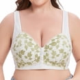 thumbnail image 2 of Plus Size Bra No Underwire Vest Style Lace Front Button Bra Women Bras plus Size Pack Sports Bras Underwire Strong Support Sports Bras for Women Staples Bra Bra's for Women, 2 of 9