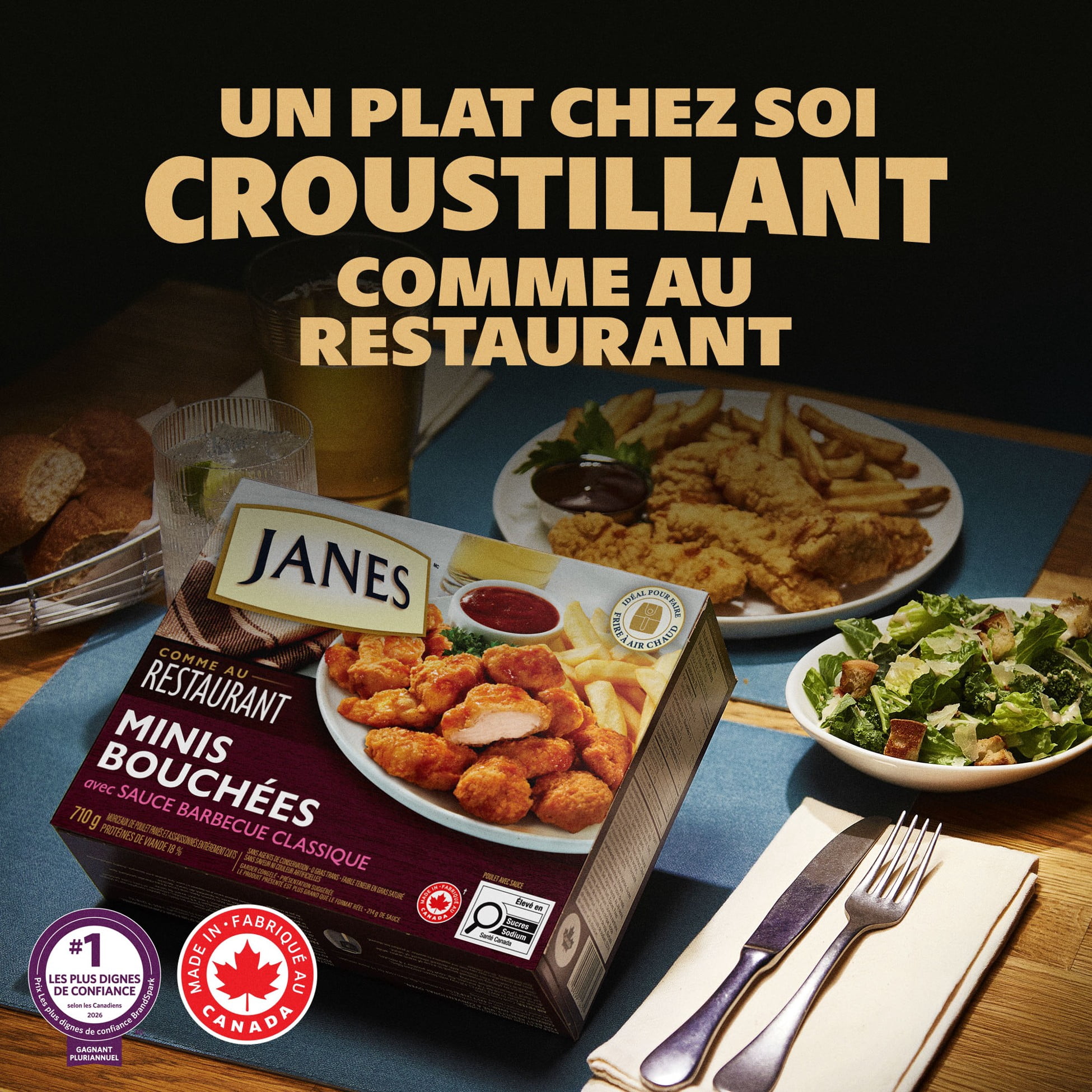 Janes® Restaurant Style Classic BBQ Boneless Bites, 710g, Frozen Breaded Chicken Bites, Contains White Meat., 710g
