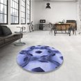 thumbnail image 4 of Ahgly Company Tapis d'Intérieur Lavable en Machine Carré Bleu Denim, 4 Pieds Carré, 4 of 7