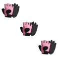 thumbnail image 1 of Wweixi 1 Pair Sports Gloves Portable Outdoor Cycling Breathable Shock Absorption Mitts Elastic Nonslip Riding Protection Mittens Pink S 3PCS, 1 of 6