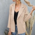 thumbnail image 4 of Pompotops Blazer à Manches Longues pour Femmes, Couleur Unie, Mode, Col à Revers, Petit, Liquidation, 4 of 5