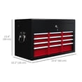 thumbnail image 3 of HOMCOM 6 Drawer 24" Metal Tool Box with Top Case, Ball Bearing Slides, 3 of 9