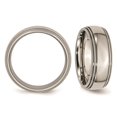 thumbnail image 4 of Bague Alliance Bord Perlé en Titane Poli 8 mm, 4 of 4