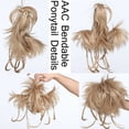 thumbnail image 4 of Short Curly Fluffy Bendable Jaw/Claw Ponytail Extensions With Messy Style Adjustable Updo Ponytail, 4 of 5