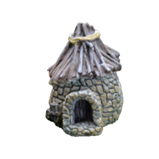 Fairy Garden Kit Synthetic Resin Durable Beautiful Eye-catching Porable Terrarium Decor Different Display Balcony Decoration Gray