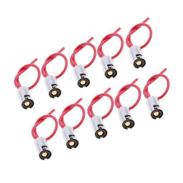 DYNWAVECA Lot de 3-15 10 Pcs BA9S Support d'Ampoule de Lampe Base Femelle Prise Connecteur de Fil 3 Pcs