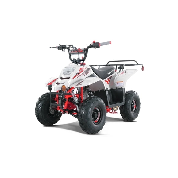 Tao Motor 110CC New Boulder, 4-Stroke Engine Max 0.6 Gal Gas All-Terrain Vehicle (ATV), Red