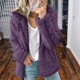 thumbnail image 2 of Jackets for Women Clearance Sale Solid Color Zipper Outwear with Pockets Long Sleeve Zipper Drawstring Hooded Jacket Fall Winter Loose Fit Warm Coat, 2 of 6