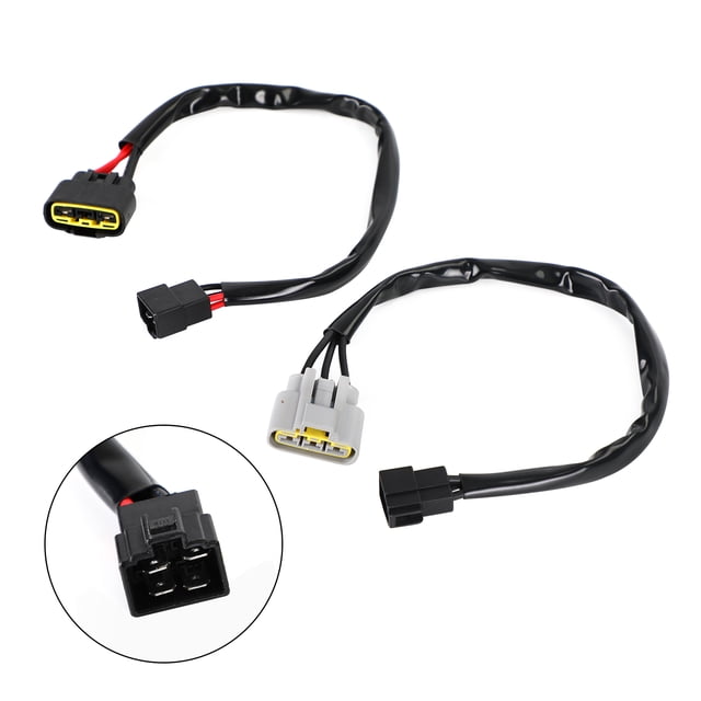 Regulator Rectifier Connector Plug fit for Triumph Street Triple 675 675R 1050R. The image displays a black aftermarket connector plug with insulated wires and connectors, including a yellow and gray plug and a black plug. Compatible with Triumph models such as Street Triple 675 (2008-2012), 675R (2009-2012), and Speed Triple 1050R (2013-2015).