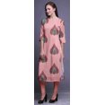 thumbnail image 2 of Bimba Robes Longues Droites pour Femmes Imprimées Manches 3/4 Vêtements Indiens, 2 of 6