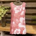 thumbnail image 4 of UPPADA Camisoles d'Été pour Femmes à Col Rond Coupe Ample T-Shirts Décontractés Mode Sans Manches Vêtements de Plage Ourlet Fluide Chandails à Enfiler Hauts Plage Boho Vêtements pour Femmes Liquidation Rose,m, 4 of 5