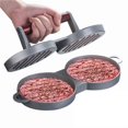 thumbnail image 1 of Presse à Burger en Alliage d'Aluminium, Presse à Viande pour Hamburger, Forme Ronde, Deux Fentes, Antiadhésive, Presse à Escalopes et Galettes avec Poignée Ergonomique pour Gril BBQ, 1 of 9