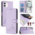 thumbnail image 2 of iPhone 12 Mini Case ,Cat PU Leather Crossbody Lanyard Strap RFID Magnetic Wallet Compatible with iPhone 12 Mini Cover, 2 of 5