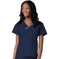 thumbnail image 1 of Core by Maevn Women's Y-Neck Mock Wrap Scrub Top, Solid, 1, 1 of 1