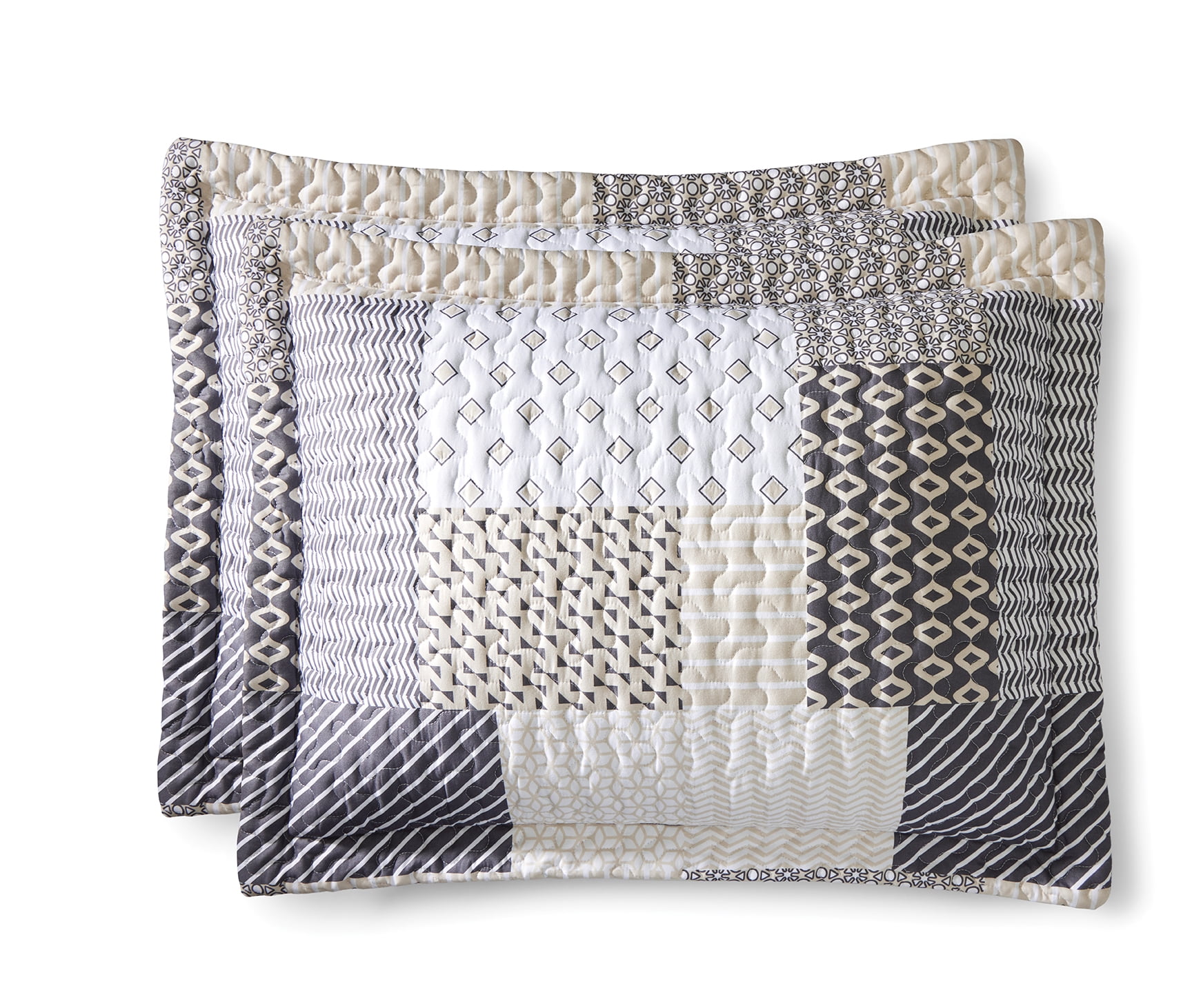 Mainstays Ensemble courtepointe et drap-housse légers tout-en-un - 7 pièces, Lit 2 PL, Patchwork