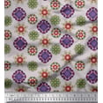 thumbnail image 1 of Soimoi Poly Georgette Fabric Mandala Kaleidoscope Print Fabric by The Yard 52 Inch Wide, 1 of 3