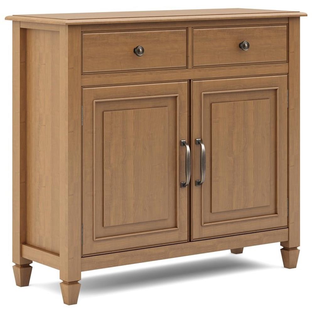 Connaught 40" WD Wood Traditional Entryway Storage Cabinet in Light Golden Brown