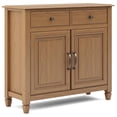 thumbnail image 1 of Connaught Armoire de Rangement d'Entrée Traditionnelle en Bois de 40 Pouces de Large, Brun Doré Pâle, 1 of 9