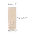 thumbnail image 3 of INSPIRE CHIC Women's Elastic Bra Hook Extensions 3 Rows 2 Pcs Skin Color 3 and White, 3 of 6