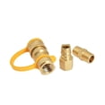 thumbnail image 2 of 3/8 Inch Natural Gas Quick Connector Brass Propane Adapter Fittings For Lp Gas Propane Hose Quick D, 2 of 5