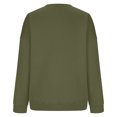 thumbnail image 5 of Mefallenssiah Mode Chandail Décontracté à Manches Longues à Col Rond pour Femmes, Coupe Ample, Hauts Blouse Vert Armée TG, 5 of 5