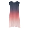 thumbnail image 4 of FhsagQ Robes Filles Été Sans Manches Robe Ligne Confort Col Rond Décontractée avec Imprimé Dégradé pour Tout-Petits Enfants Plage Extérieur Marine 13-14 Ans, 4 of 5