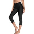 thumbnail image 1 of Womens Swim Pants Solid High Waisted Swim Capris Swimming Leggings, 1 of 7