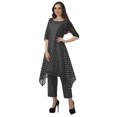 thumbnail image 3 of Moomaya Ensemble Kurti Kurta Pantalon pour Femmes Col Bateau Imprimé Robe 2 Pcs Tenue Ethnique, 3 of 6