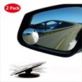 thumbnail image 3 of 2 Pcs Miroir à Angle Mort Réglable à 360 Degrés, Miroir à Angle Mort Rond de 2 Pouces en Verre HD Convexe pour Voiture pour Stationnement, Rétroviseur, 3 of 10