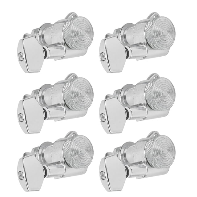 Guitar Tuning Keys, 6 Pcs Guitar Machine Head Durable Silver 0.7in Handle Width With Screws For Most Guitars For Replacing Old And Damaged Parst 6 Right Peg Set,6 Left Peg Set,3
