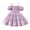 thumbnail image 4 of Vêtements d'Été pour Filles Robes Trapèze Robe de Plage pour Filles Robes pour Enfant 5-6 Ans, 4 of 4