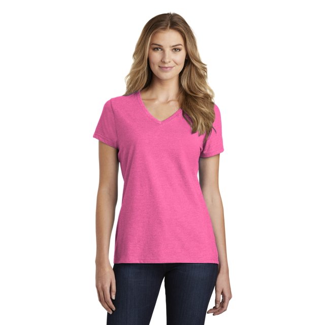 Port & Company Lot de 3 T-Shirts Col en V pour Femmes, Multipack (Taille TP - 4TG)