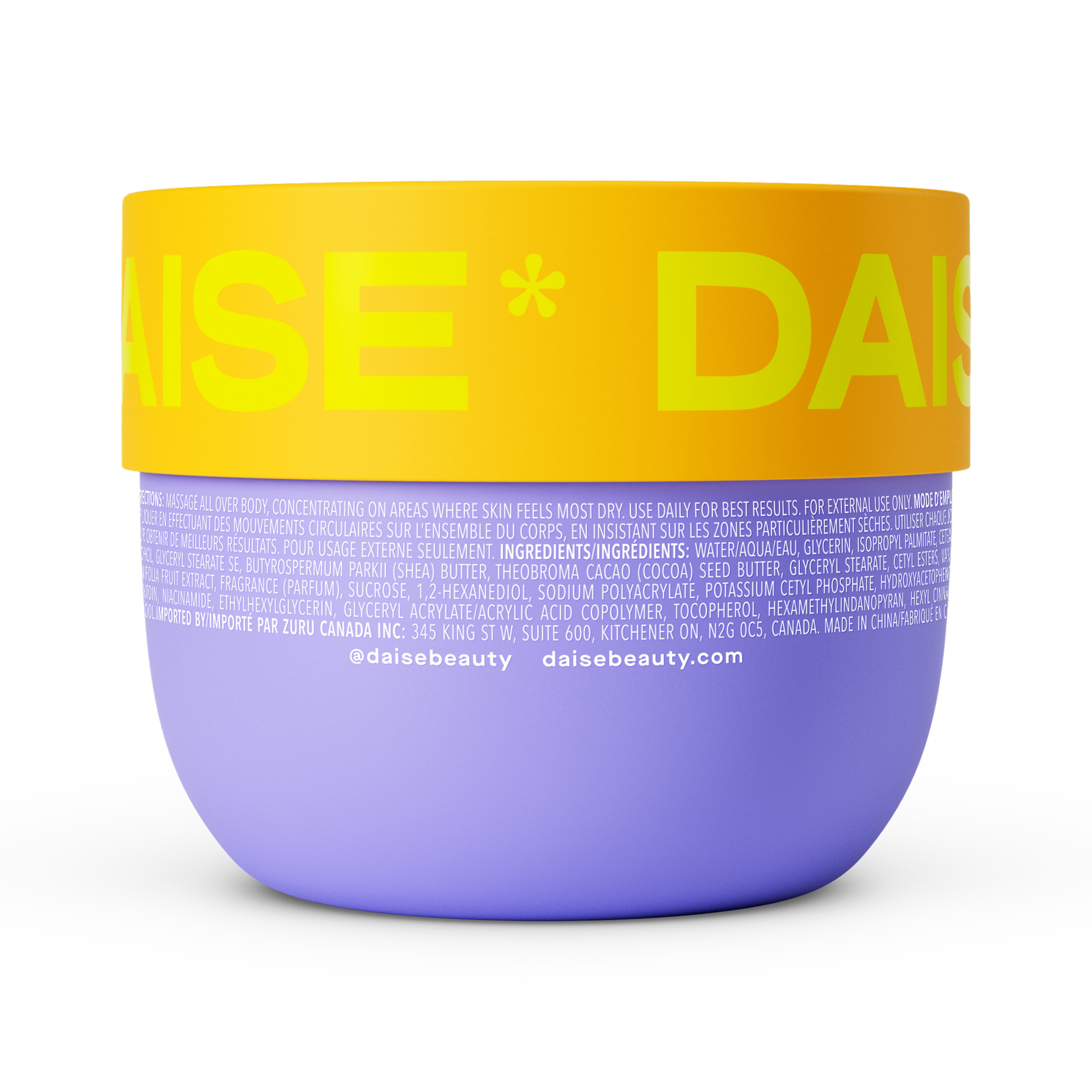 Beurre corporel hydratant Daise Vanilla Bounce 250 g