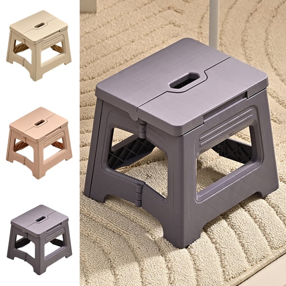 Tyidzon Folding Step Stool 9 Inch Step Stool Holds up to 300lb Non-Slip Foldable Stool for Kids & Adults, with Carry Handle, Portable Stool for Kitchen, Bathroom, Bedroom, Garden