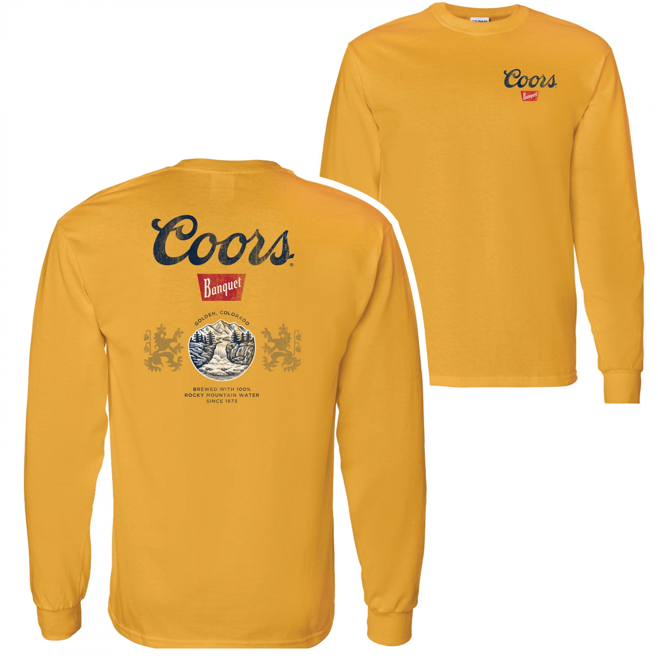 Coors Banquet Front and Back Print Long Sleeve Shirt-Small