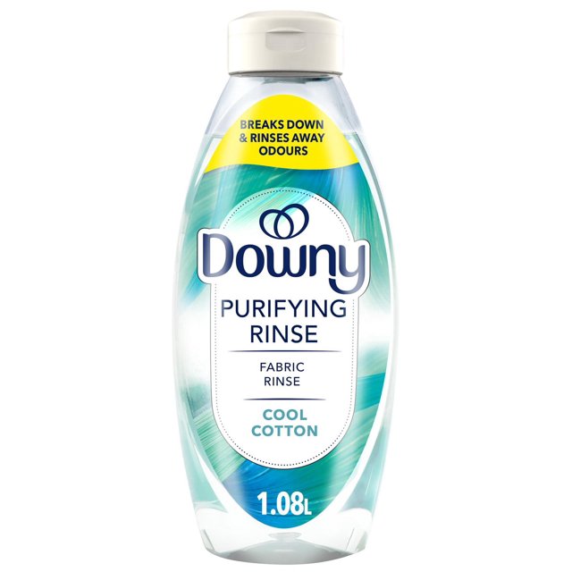 Downy Purifying Rinse Laundry Odour Remover, Cool Cotton Scent, Fabric Softener and Laundry Odour Removal Rinse, Fights Odours at the source, HE Compatible 54WL