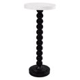 thumbnail image 1 of COZAYH Petite Table d'Appoint Ronde sur Piédestal, Mobilier de Salon, Noir et Blanc, 1 of 7