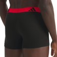 thumbnail image 2 of adidas men boxer shorts, 3-pack - trunks, Active Flex Cotton, logo, solid colour Black/Grey/Red L (Large), 2 of 5