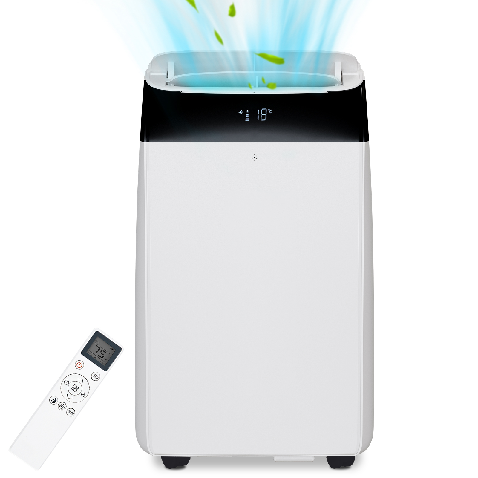 Portable Air Conditioners, Cooling, Dehumidification & Fan Modes 3-In-1 Air Conditioner, 14,000 Btu Powerful Cooling Up to 750 Sq.Ft, Remote Control, Timer, Ultra-Quiet Operation for Home, Office