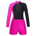 thumbnail image 4 of TiaoBug Girls 2Pcs Rhinestone Tracksuit Long Sleeve Gymnastics Dance Outfit Leotard with Shorts Unitard A04 14, 4 of 5