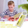 thumbnail image 1 of PRETXORVE 3-in-1 10cm Solar Ruler Calculator Multifunctional Large Display Screen Mini Solar Ruler Calculator, 1 of 5