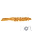 thumbnail image 3 of Woven Feeding Toy, Multifunctional Hanging Feeding Net Bag Convenient Strong With 2 Hooks For Rooster For Parrots For Hen Black Net + Fruit Fork With Chain,Yellow Net +Fruit Fork, 3 of 8