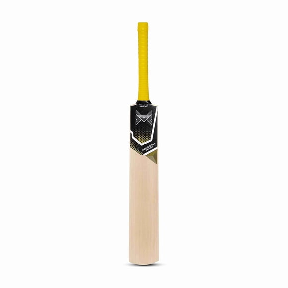 Mongoose Game Changer Finest Grade English Willow Cricket Bat , Size - Long Handle | Beige , Cane Handle With Grip To Hold The Bat Firmly