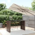 thumbnail image 1 of vidaXL Bar Table with Glass Top Brown 185x80x110 cm Poly Rattan, 1 of 4