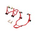 thumbnail image 1 of VEVOR Motorcycle Front & Rear Stand Lift 850 lbs Spoolift Paddock Swingarm Arm Red, 1 of 9
